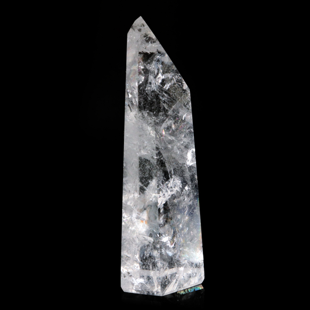 レムリアンシード 水晶 六角柱 ポイント 全面研磨 磨き 456g 1点もの AAAAA 虹入り  ブラジル バイーア州産 証明書付き