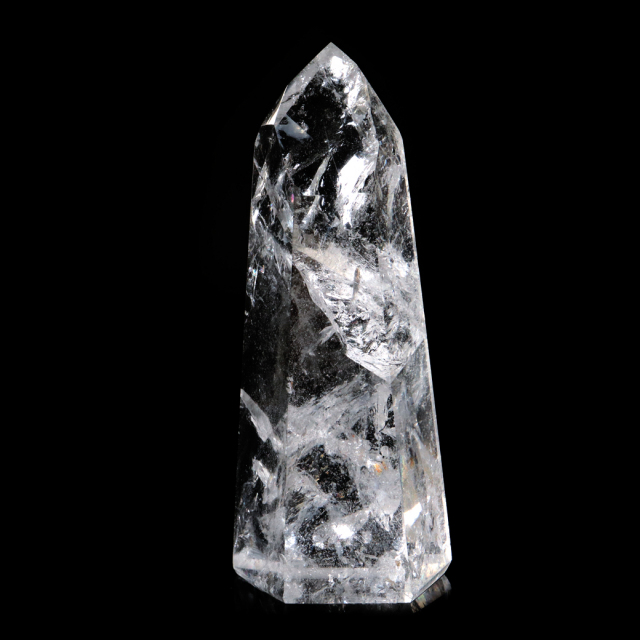 レムリアンシード 水晶 六角柱 ポイント 全面研磨 磨き 456g 1点もの AAAAA 虹入り  ブラジル バイーア州産 証明書付き