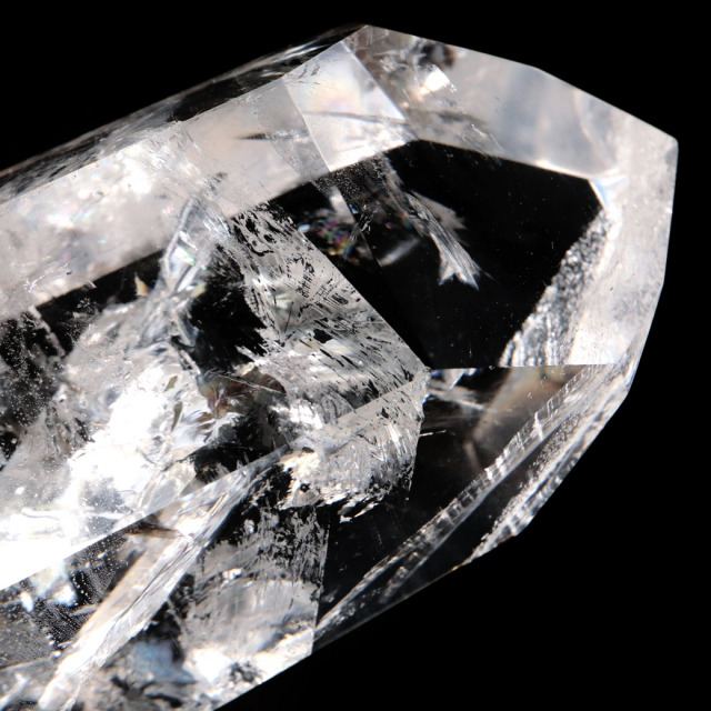 レムリアンシード 水晶 六角柱 ポイント 全面研磨 磨き 456g 1点もの AAAAA 虹入り  ブラジル バイーア州産 証明書付き