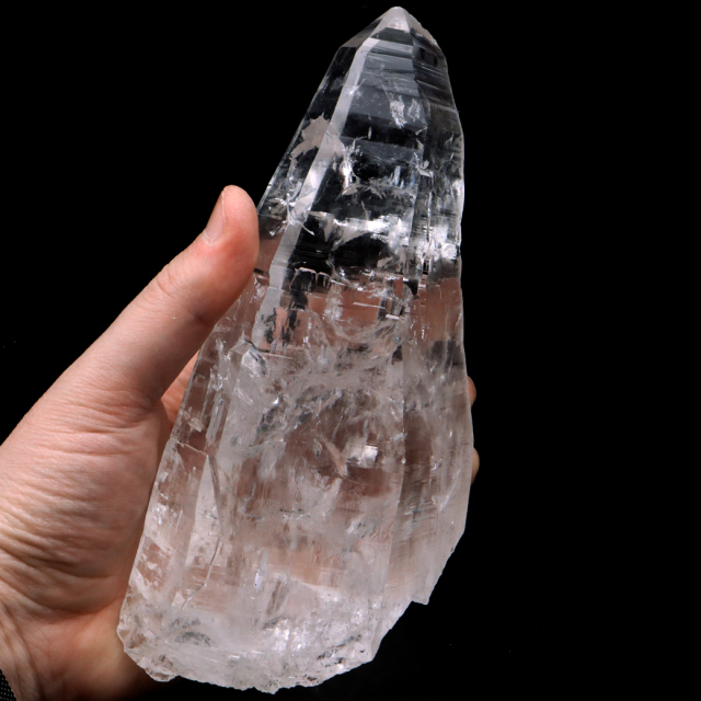 レムリアンシード 水晶 ポイント 原石 ブラジル バイーア州 セントセ産 クリスタル 浄化 単晶 高さ17.5cm 1点もの AAAAA+ 虹入り