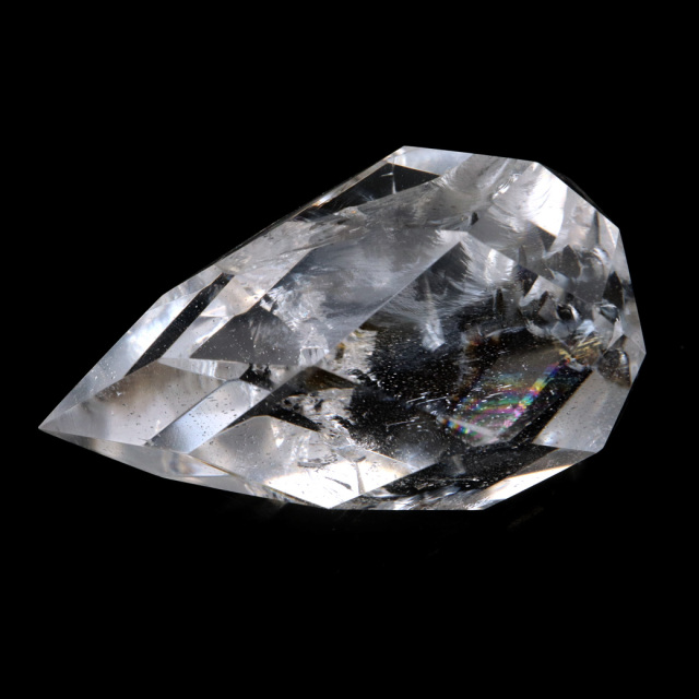 レムリアンシード カット しずく型 置き物 キラキラ 虹入り レインボー 1点もの 天然石  セーラ・デ・カブラル産 浄化 ヒーリング