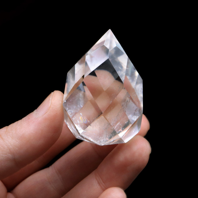 レムリアンシード カット しずく型 置き物 キラキラ 虹入り レインボー 1点もの 天然石  セーラ・デ・カブラル産 浄化 ヒーリング