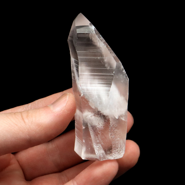 レムリアンシード 水晶 六角柱 ポイント 一部面残し 研磨磨き 天然石 ブラジル バイーア州産 証明書付き