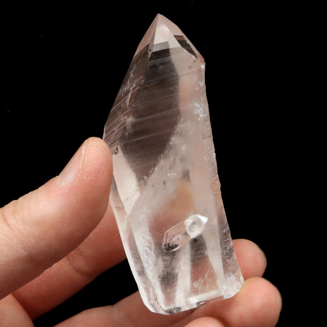 レムリアンシード 水晶 六角柱 ポイント 一部面残し 研磨磨き 天然石 ブラジル バイーア州産 証明書付き