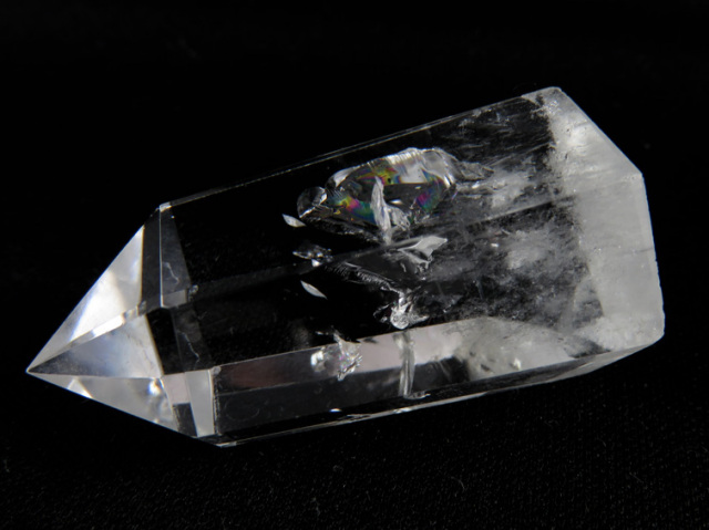 ★超高品質・高透明★虹入り水晶六角柱 ポイント ブラジル産