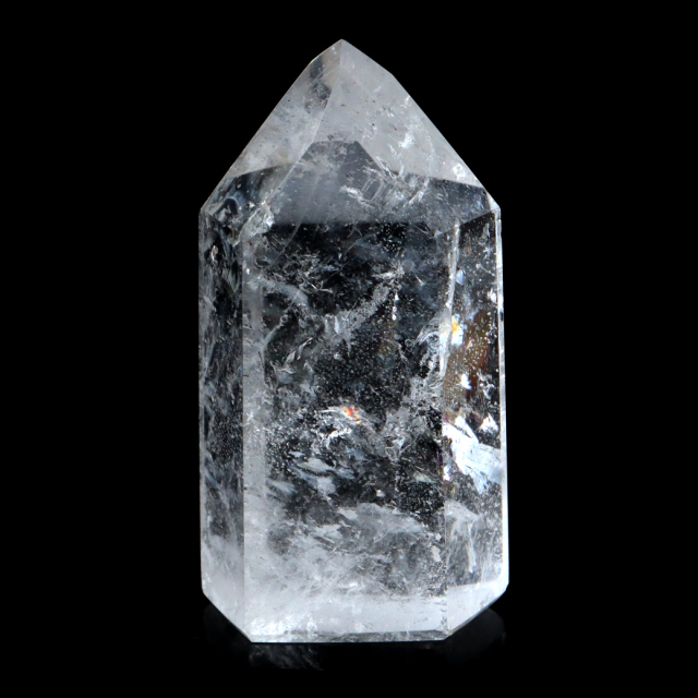 レムリアンシード 水晶 六角柱 ポイント 全面研磨 磨き 1点もの 虹入り レインボー 天然石 ブラジル バイーア州産 証明書付き