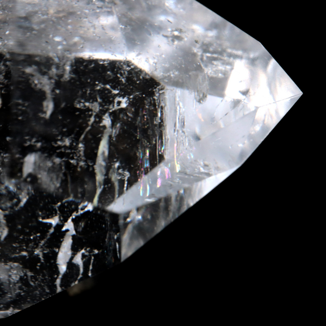 レムリアンシード 水晶 六角柱 ポイント 全面研磨 磨き 1点もの 虹入り レインボー 天然石 ブラジル バイーア州産 証明書付き