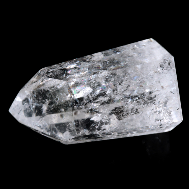 レムリアンシード 水晶 六角柱 ポイント 全面研磨 磨き 1点もの 虹入り レインボー 天然石 ブラジル バイーア州産 証明書付き