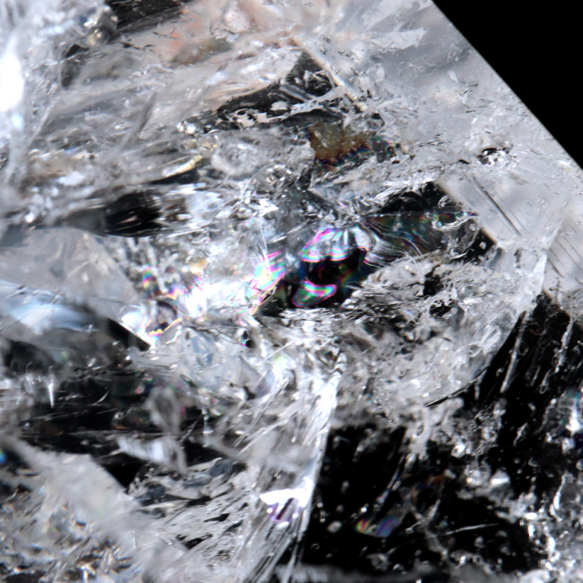 レムリアンシード 水晶 六角柱 ポイント 全面研磨 磨き 1点もの 虹入り レインボー 天然石 ブラジル バイーア州産 証明書付き