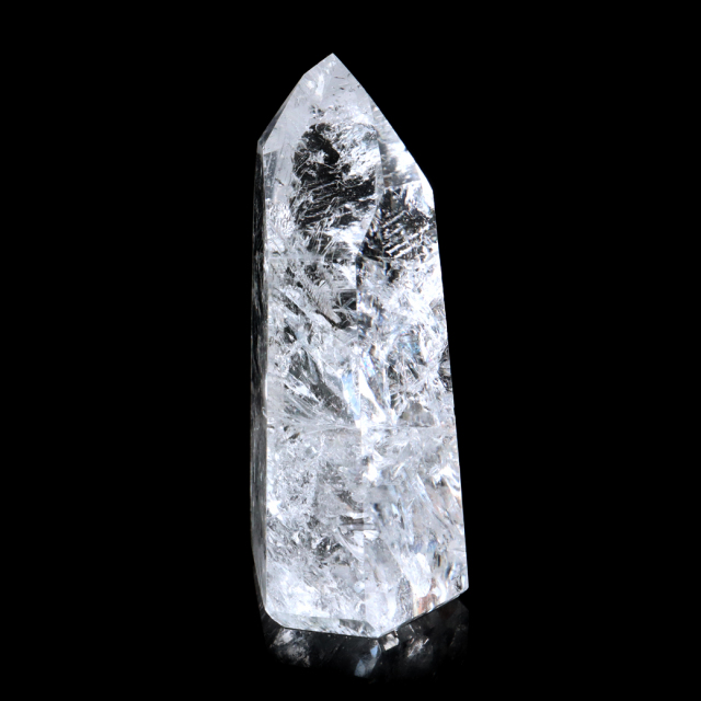 レムリアンシード 水晶 六角柱 ポイント 全面研磨 磨き 1点もの 虹入り レインボー 天然石 ブラジル バイーア州産 証明書付き