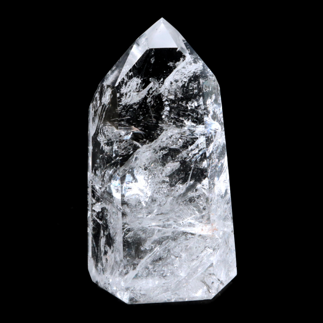 レムリアンシード 水晶 六角柱 ポイント 全面研磨 磨き 1点もの 虹入り レインボー 天然石 ブラジル バイーア州産 証明書付き
