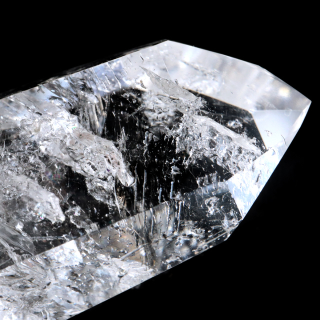 レムリアンシード 水晶 六角柱 ポイント 全面研磨 磨き 1点もの 虹入り レインボー 天然石 ブラジル バイーア州産 証明書付き