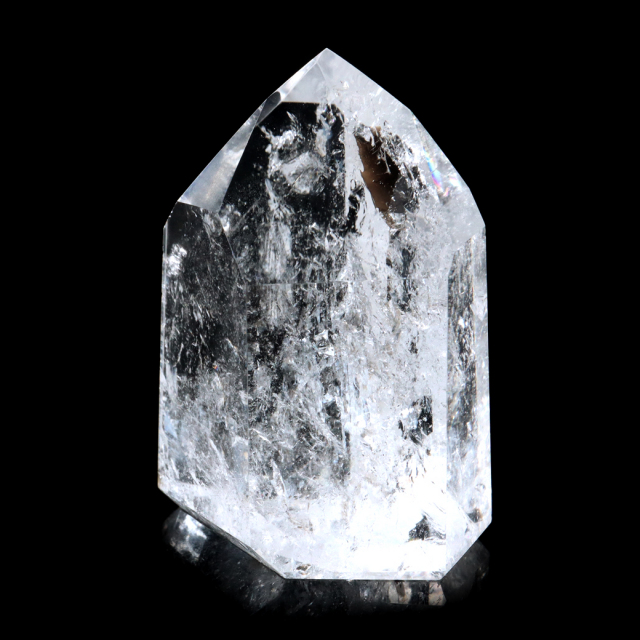 レムリアンシード 水晶 六角柱 ポイント 全面研磨 磨き 1点もの 虹入り レインボー 天然石 ブラジル バイーア州産 証明書付き