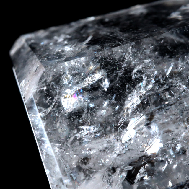 レムリアンシード 水晶 六角柱 ポイント 全面研磨 磨き 1点もの 虹入り レインボー 天然石 ブラジル バイーア州産 証明書付き