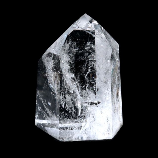 レムリアンシード 水晶 六角柱 ポイント 全面研磨 磨き 1点もの 虹入り レインボー 天然石 ブラジル バイーア州産 証明書付き