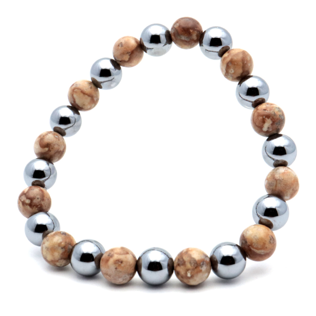 姫川薬石 ブレスレット 8mm 糸魚川産 テラヘルツ鉱石 天然石 健康 遠赤外線 Terahertz