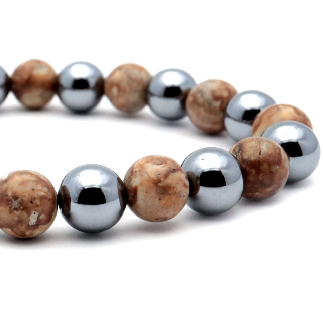 姫川薬石 ブレスレット 8mm 糸魚川産 テラヘルツ鉱石 天然石 健康 遠赤外線 Terahertz