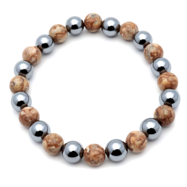 姫川薬石 ブレスレット 8mm 糸魚川産 テラヘルツ鉱石 天然石 健康 遠赤外線 Terahertz