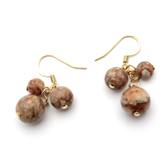 姫川薬石 ピアス 糸魚川産 房型 ぶどう型 両耳用 健康 おしゃれ フックピアス 天然石 原石 パワーストーン