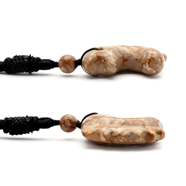 姫川薬石 勾玉 大 鬣型（たてがみ） まがたま ネックレス 新潟県 糸魚川産 日本製 天然石 パワーストーン 癒し ヒーリング プレゼント