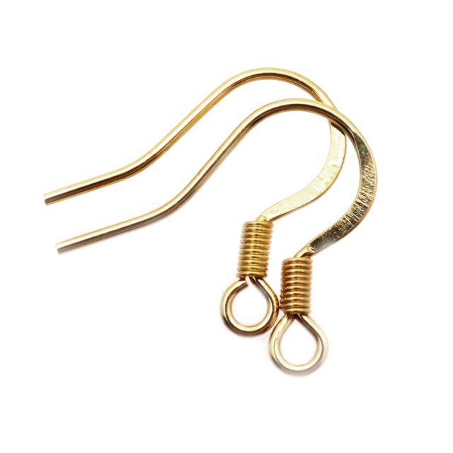 ピアス フック 飾りバネ 釣り針型 サージカルステンレス製 50個売り ゴールド アクセサリー パーツ 金具 材料