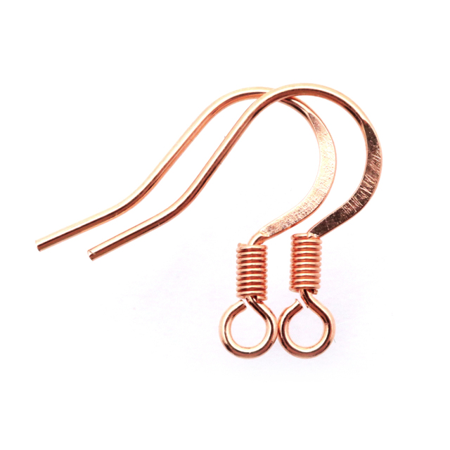 ピアス フック 飾りバネ 釣り針型 サージカルステンレス製 10個売り ピンクゴールド アクセサリー パーツ 金具 材料