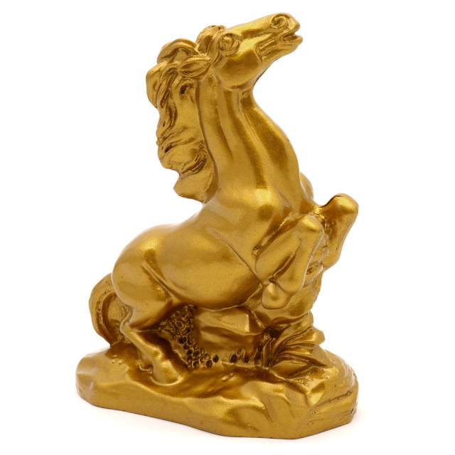 馬 2026年 干支 午年 置き物 樹脂製 Sサイズ 正月 新年 縁起物 彫り物 開運 元宝 財運 商売繁盛 風水グッズ うま 置物 ホース 年末年始