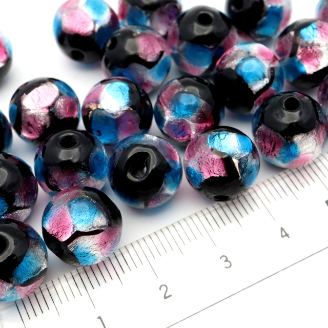 ホタルガラス 粒売り ピンク ブルー 12mm ビーズ 1粒 桃色 青色 ホタルガラス 粒売り ピンク ブルー 12mm ビーズ 1粒 桃色 青色