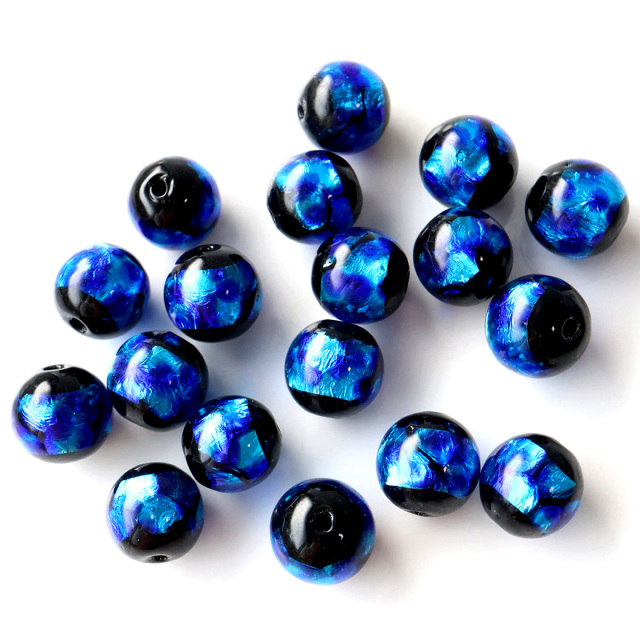 光る ホタルガラス ブルー 12mm 粒売り 1粒 とんぼ石 青色 沖縄 お土産 typeA