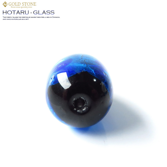 バリ島トンボだまビーズタワー フラワーガーデン☆とんぼ玉 ハワイアンブルー 12mm 4個セット