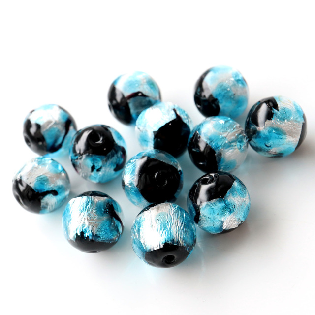 ホタルガラス ライトブルー 10mm 粒売り 1粒 とんぼ玉 水色 沖縄 お土産