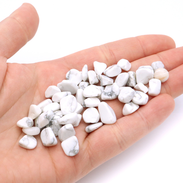ハウライト さざれ石 本物 100g サイズ中 ホワイト マグネサイト 細石 天然石 パワーストーン 浄化グッズ 敬老の日