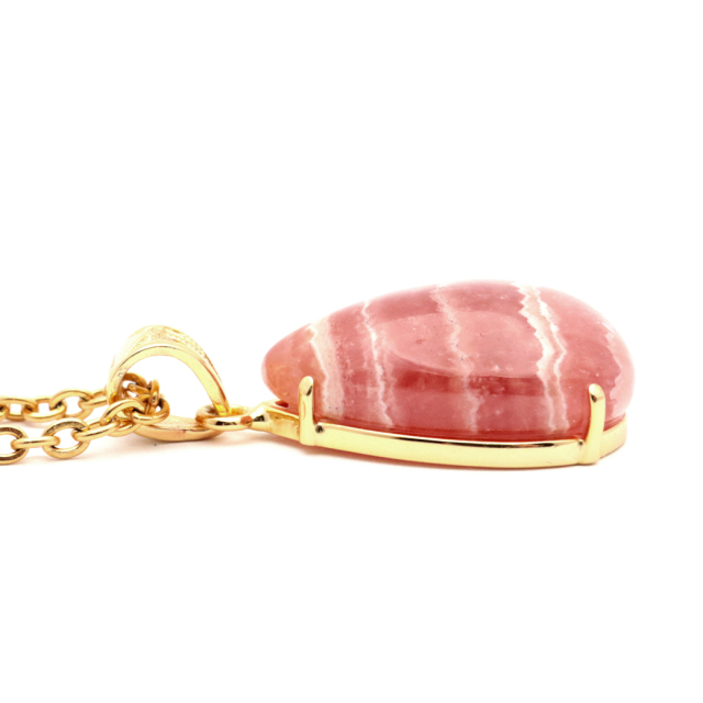 インカローズ ネックレス しずく ドロップ かわいい おしゃれ 天然石