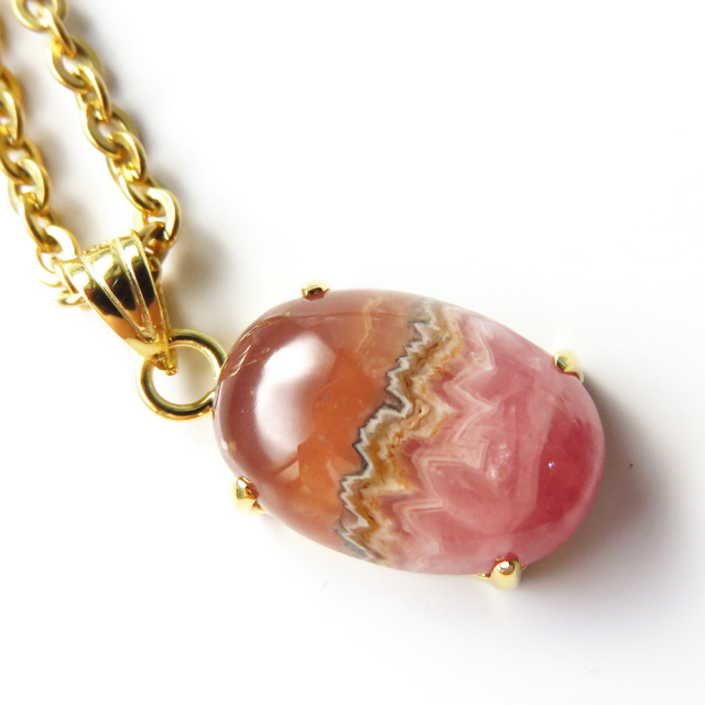 インカローズ⭐︎ペンギン置物 チョコレート インカローズ ペンダント 縞模様 1点物 Silver925