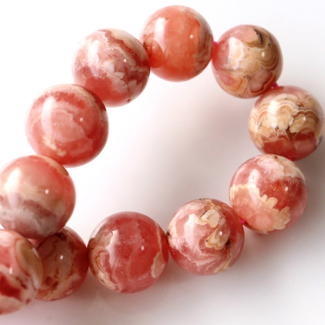 インカローズ ブレスレット 8.5mm 縞模様 天然石 パワーストーン 恋愛運