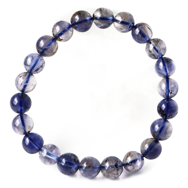 アイオライト ブレスレット インド産 菫青石 コーディエライト 1点物 天然石