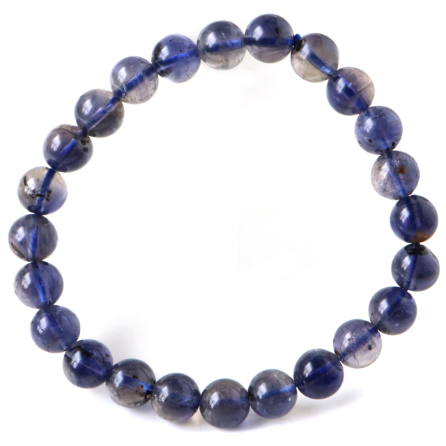 アイオライト ブレスレット インド産 菫青石 コーディエライト 1点物 天然石