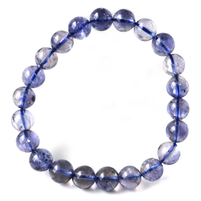 アイオライト ブレスレット インド産 菫青石 コーディエライト 1点物 天然石