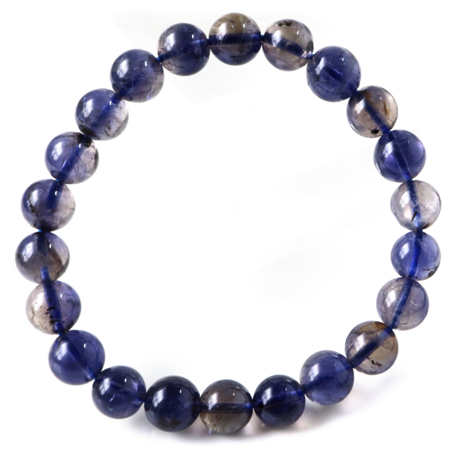 アイオライト ブレスレット インド産 菫青石 コーディエライト 1点物 天然石