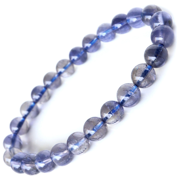 アイオライト ブレスレット インド産 菫青石 コーディエライト 1点物 天然石 パワーストーン 母の日 プレゼント ギフト 贈り物