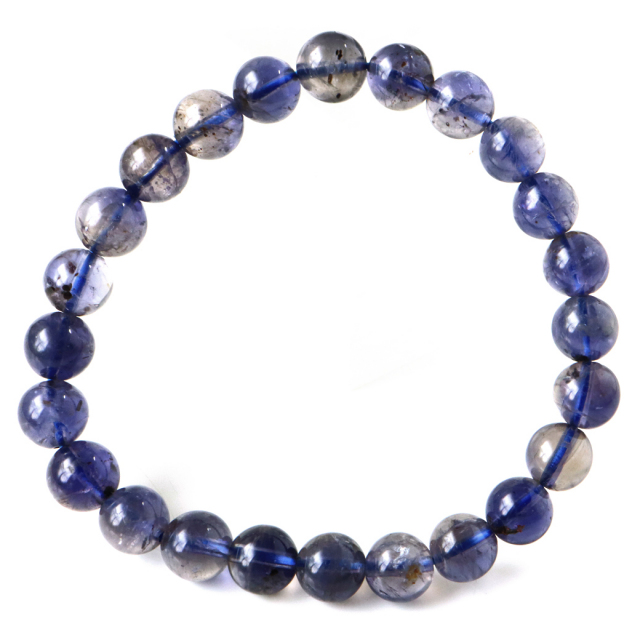 アイオライト ブレスレット インド産 菫青石 コーディエライト 1点物 天然石