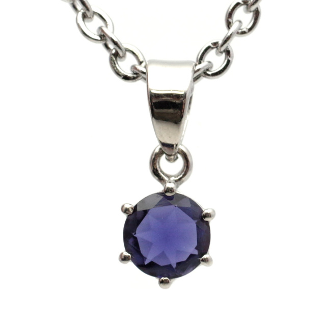 アイオライト ペンダント 宝石質 AAA 天然石 ネックレス Silver925 3月 誕生石 菫青石 きんせいせき 贈り物