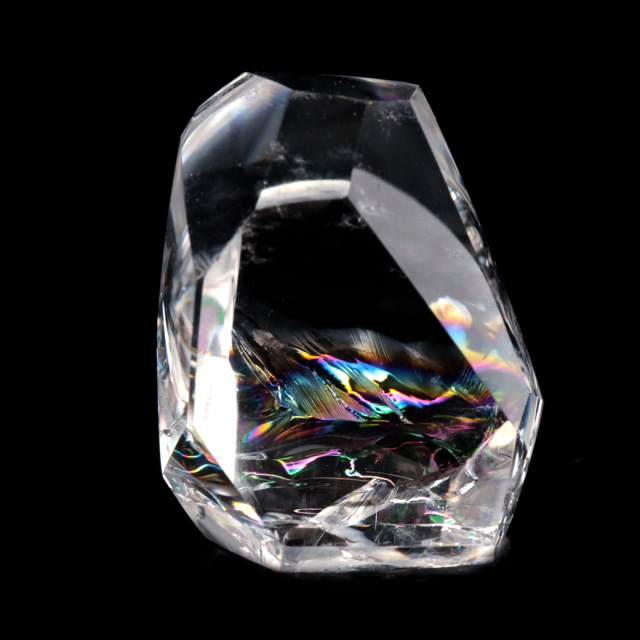 水晶クラスタークリスタル浄化虹入りレインボー 天然水晶 レインボー