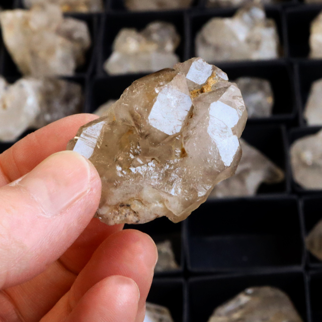 ジャカレー 水晶 クラスター 15-30g前後 ランダム発送 ブラジル産 原石 ワニ水晶 エレスチャルクォーツ