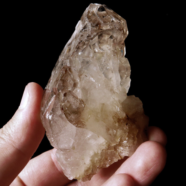 ジャカレー 水晶 クラスター 122g ブラジル産 原石 ワニ水晶 エレスチャルクォーツ 天然石 1点物 パワーストーン クリスタル