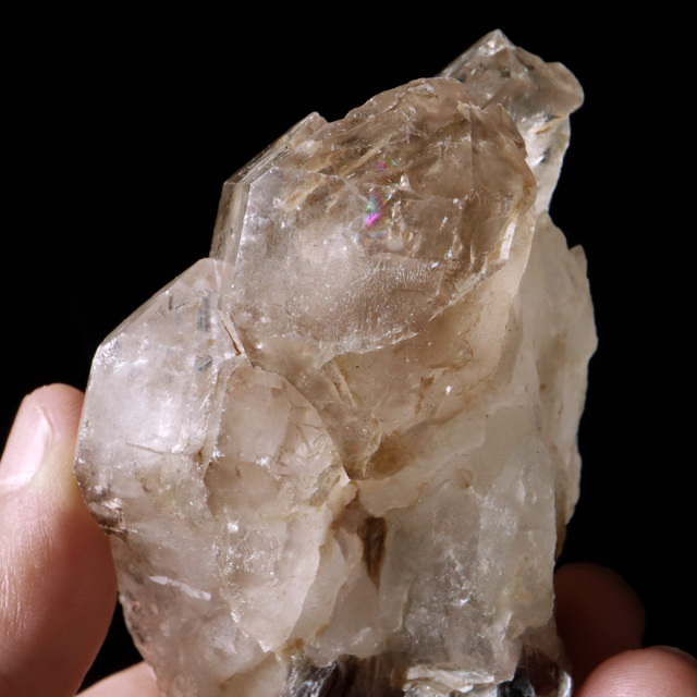 ジャカレー 水晶 クラスター 176g ブラジル産 原石 ワニ水晶 エレスチャルクォーツ 天然石 1点物 パワーストーン クリスタル