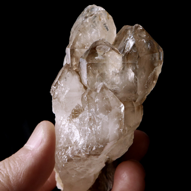 ジャカレー 水晶 クラスター 176g ブラジル産 原石 ワニ水晶 エレスチャルクォーツ 天然石 1点物 パワーストーン クリスタル