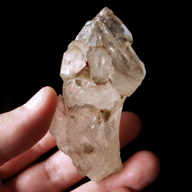 ジャカレー 水晶 クラスター 96g ブラジル産 原石 ワニ水晶 エレスチャルクォーツ 天然石 1点物 パワーストーン クリスタル