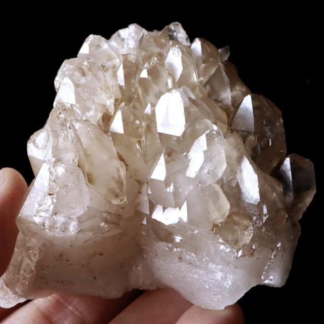 ジャカレー 水晶 クラスター 193g ブラジル産 原石 ワニ水晶 エレスチャルクォーツ 天然石 1点物 パワーストーン クリスタル