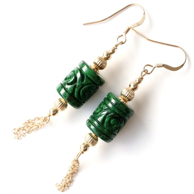 翡翠 ミャンマー産 ピアス 両耳用 ヒスイ ひすい レディース 天然石